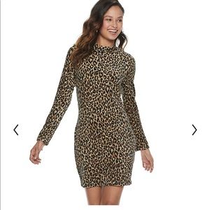 Speechless Long Sleeved Cheetah Dress
